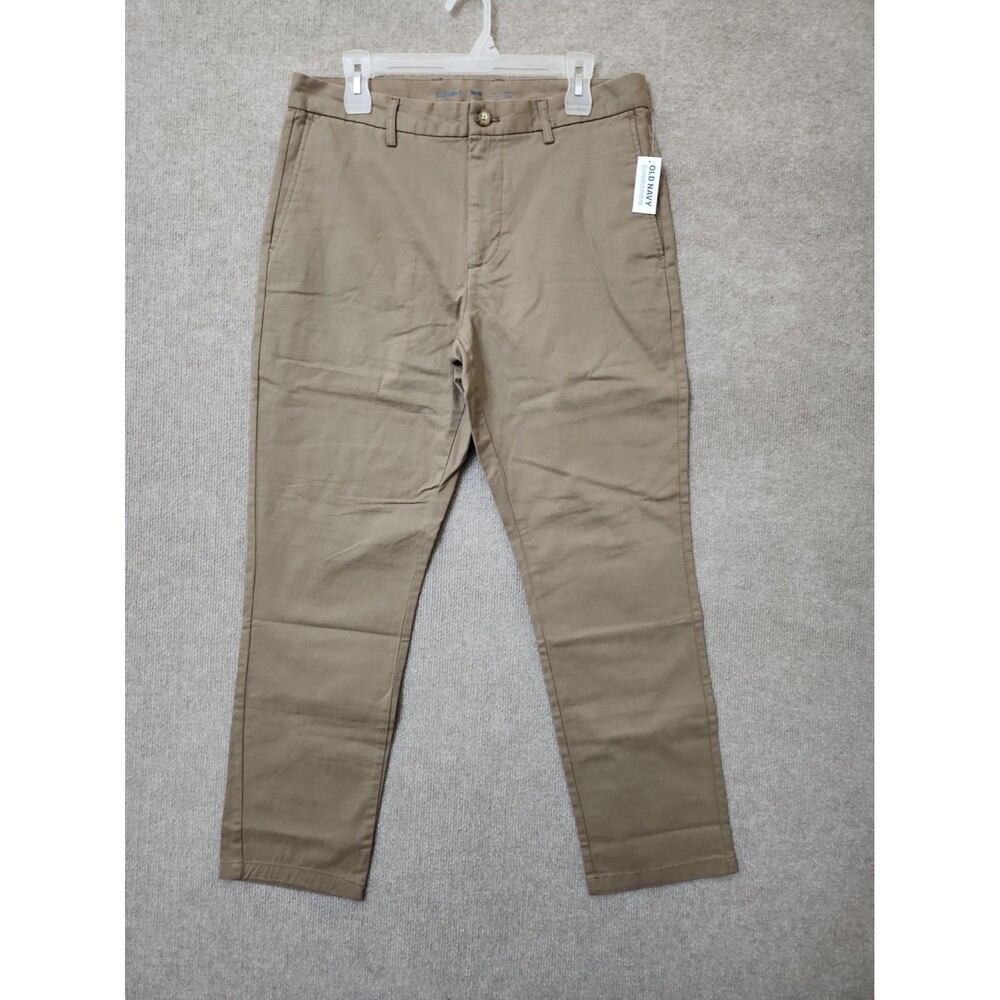 Old Navy Slim Built In Flex Rotation Chino Pants Men 32x32(29) Brown Stretch NEW